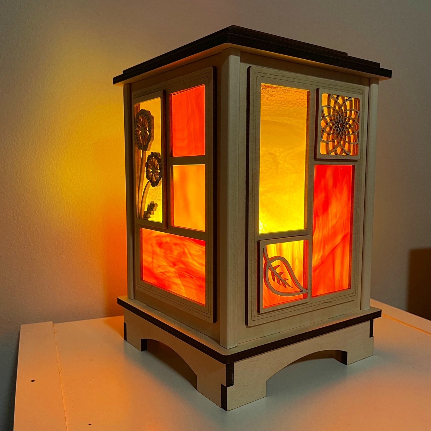 LAMP | Quilted Glass Lantern 10" (can be customized)