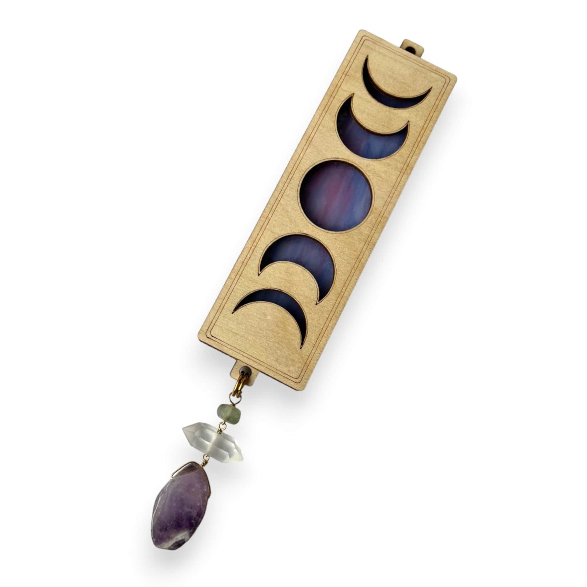 Moon Phases Suncatcher w/gemstones