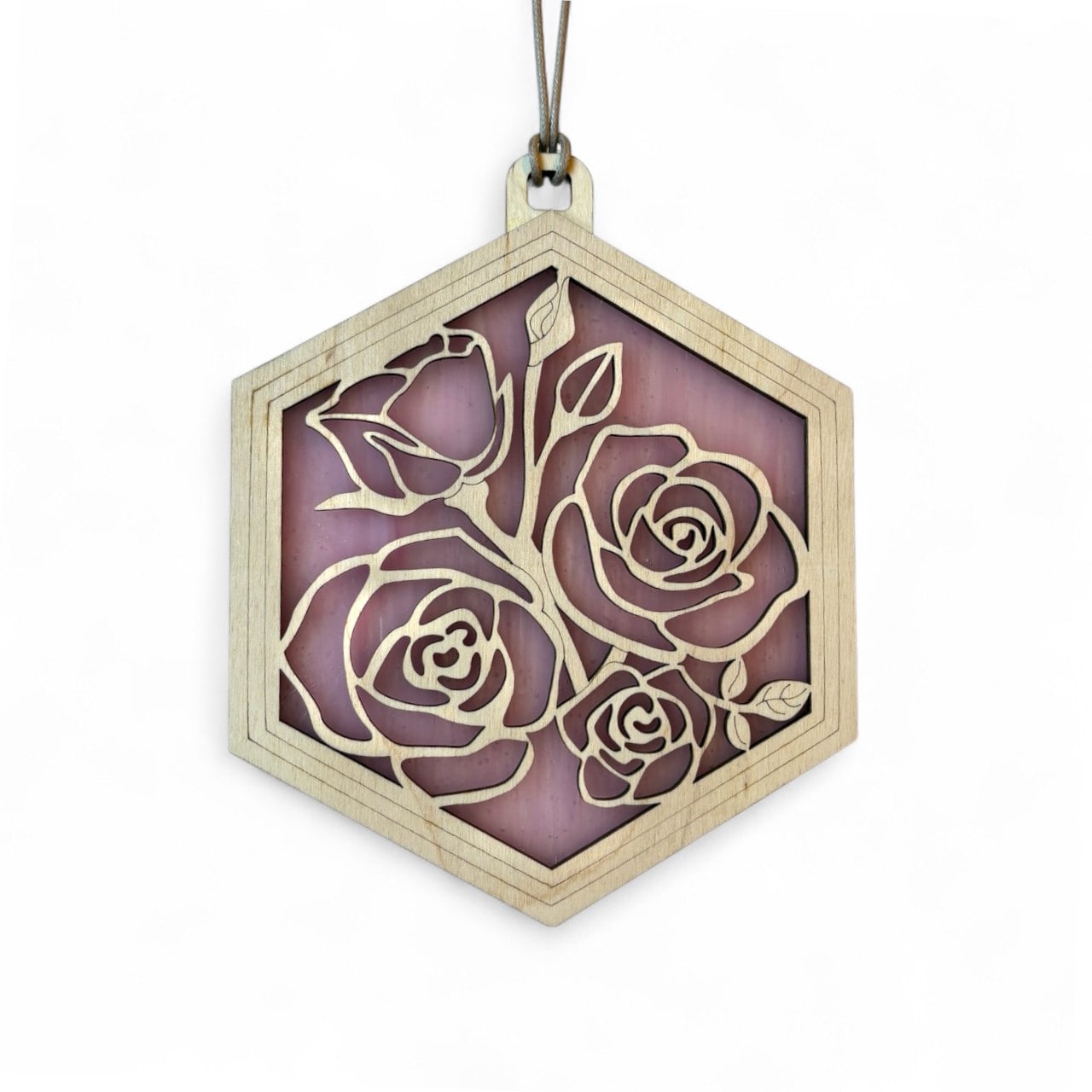 TEA ROSE SUNCATCHER - 6"