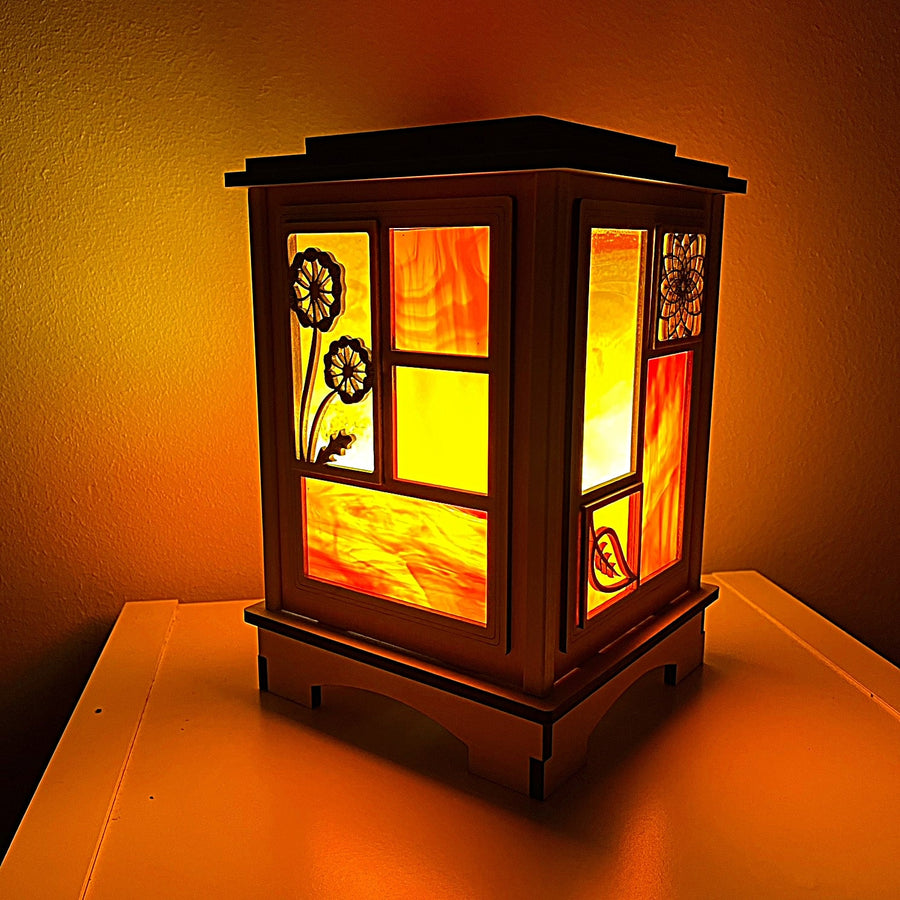 LAMP | Quilted Glass Lantern 10" (can be customized)