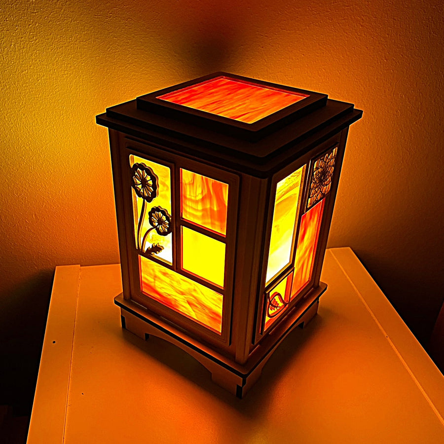 LAMP | Quilted Glass Lantern 10" (can be customized)