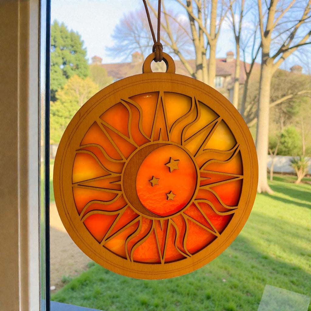 SUN & MOON CELESTIAL SUNCATCHER - 6"