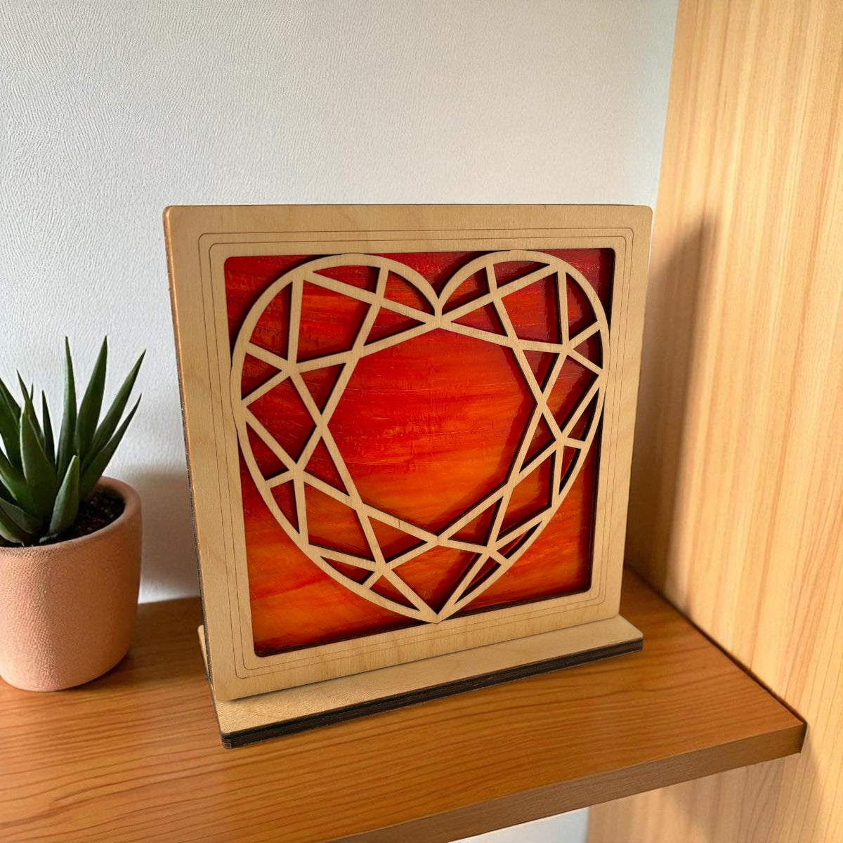 HEART - Freestanding 6" Suncatcher