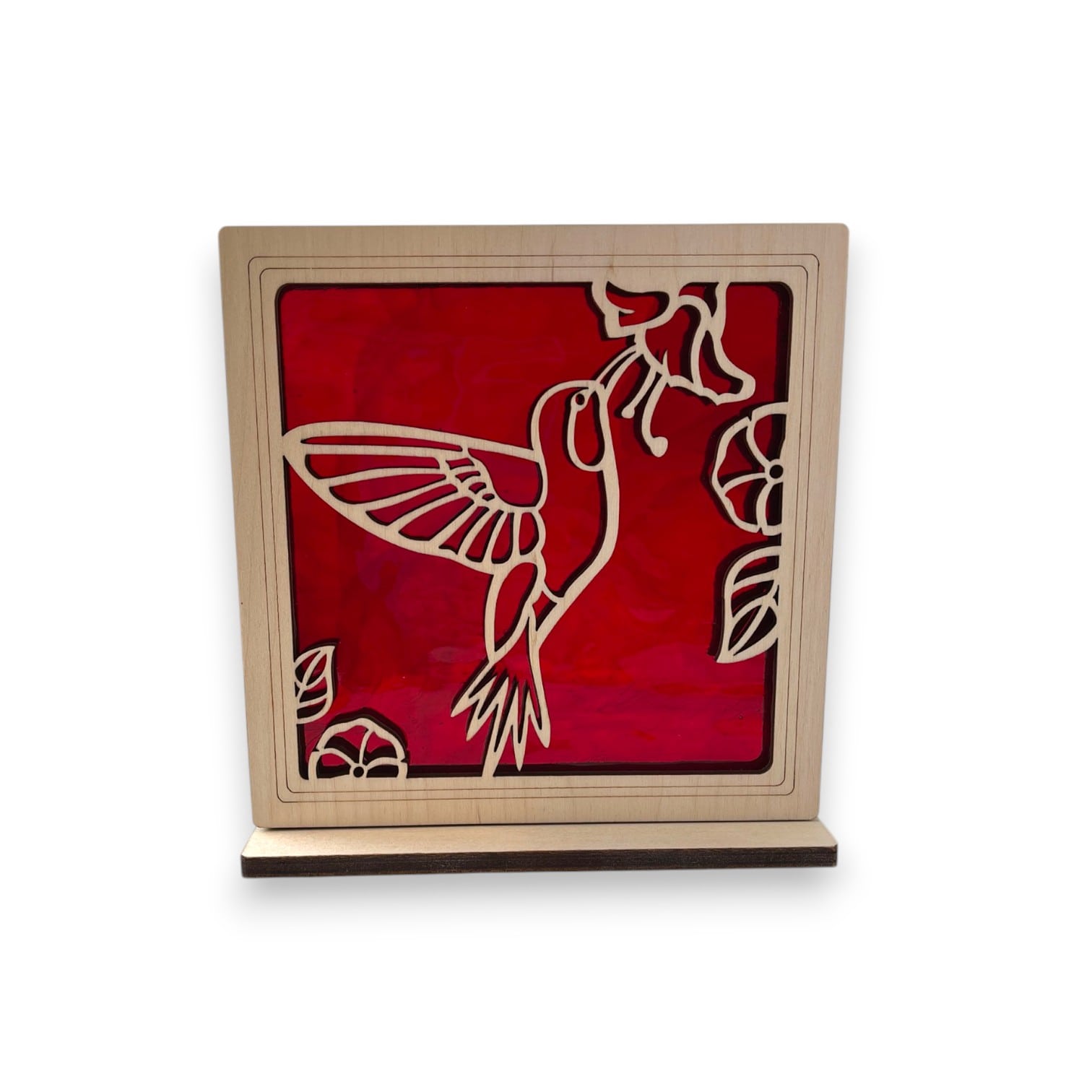 HUMMINGBIRD - Freestanding 6" Suncatcher