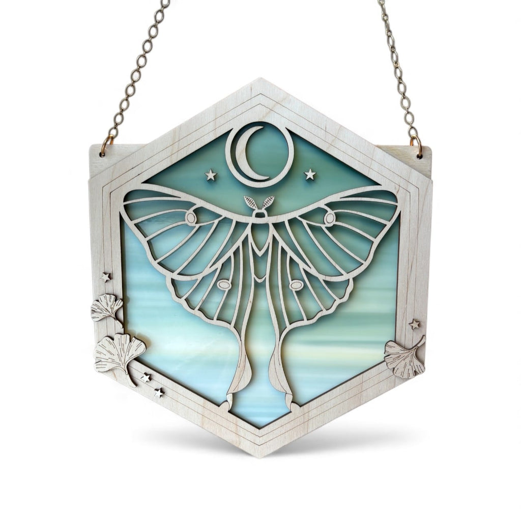 GRAND LUNA MOTH SUNCATCHER - 10"