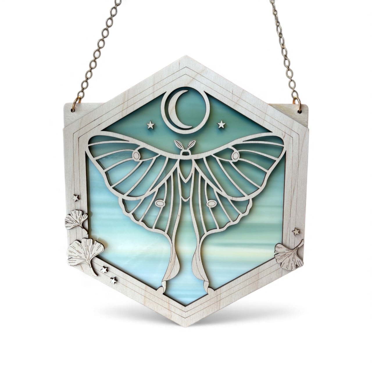 GRAND LUNA MOTH SUNCATCHER - 10"