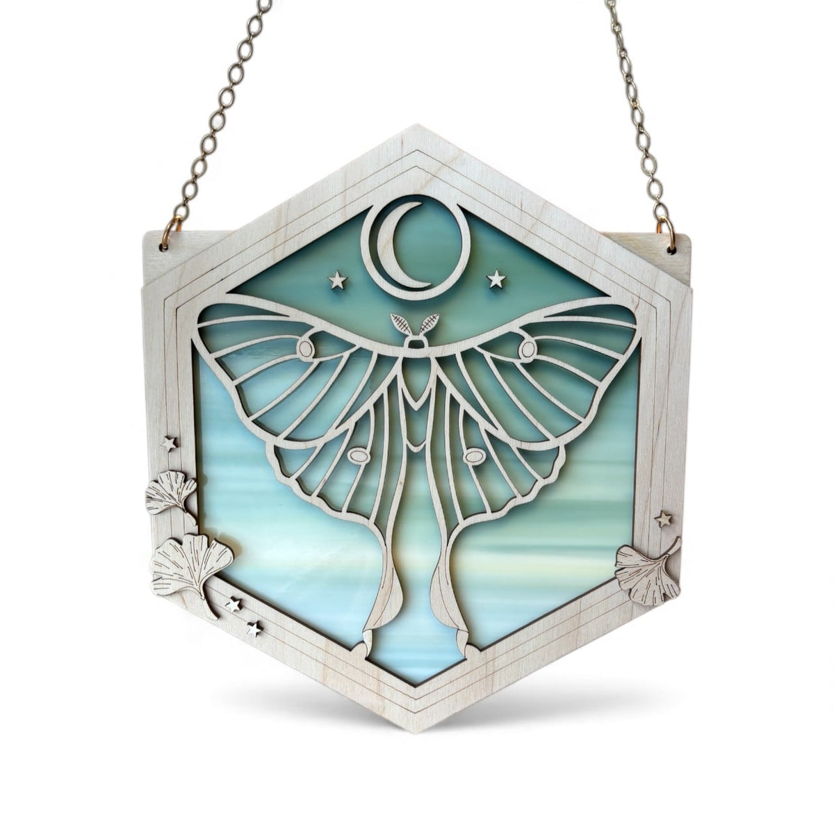GRAND LUNA MOTH SUNCATCHER - 10"