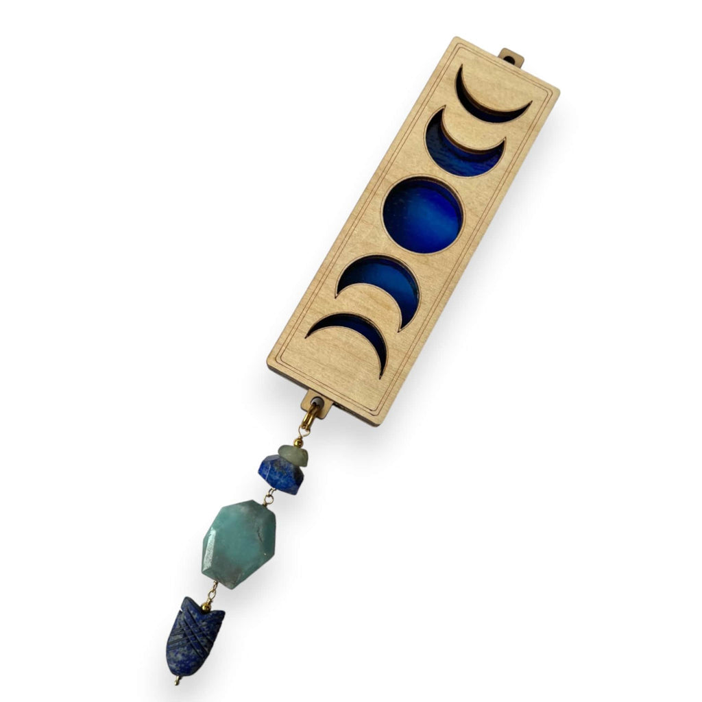 Moon Phases Suncatcher w/gemstones