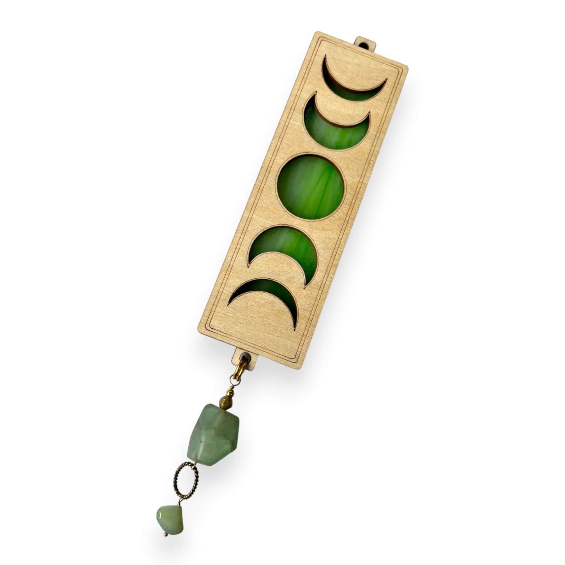 Moon Phases Suncatcher w/gemstones