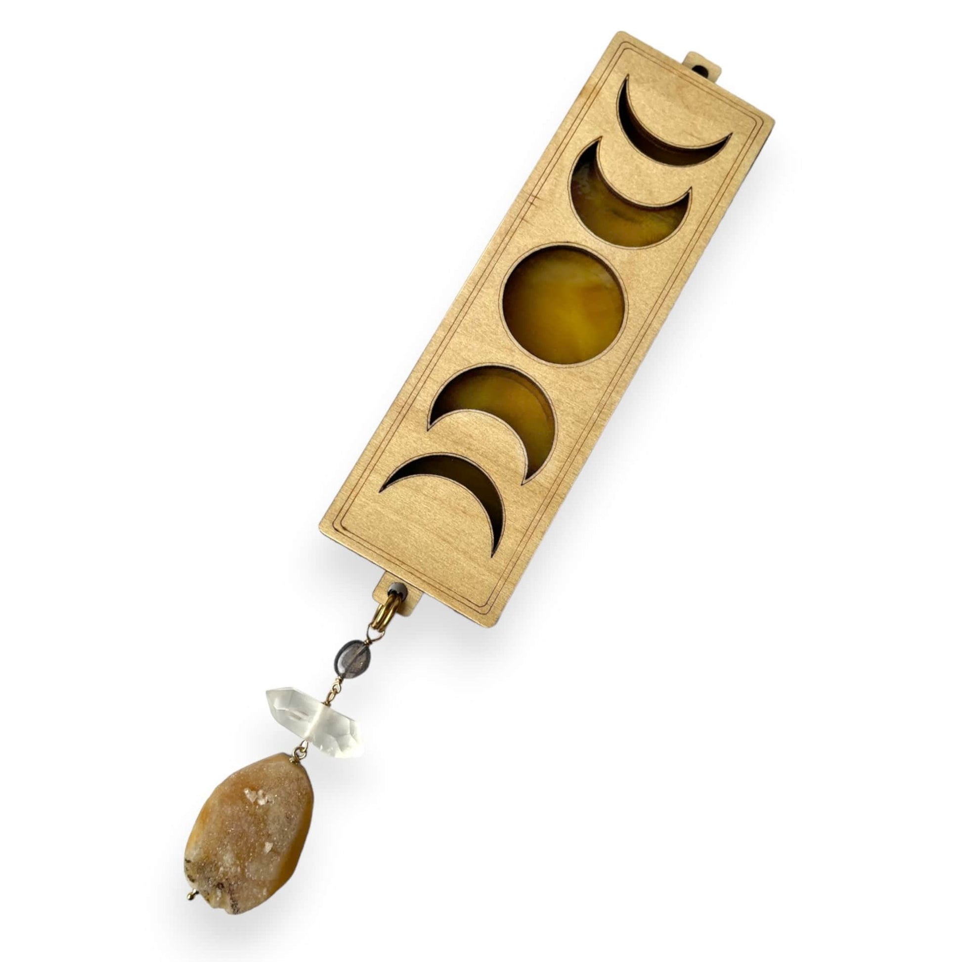 Moon Phases Suncatcher w/gemstones