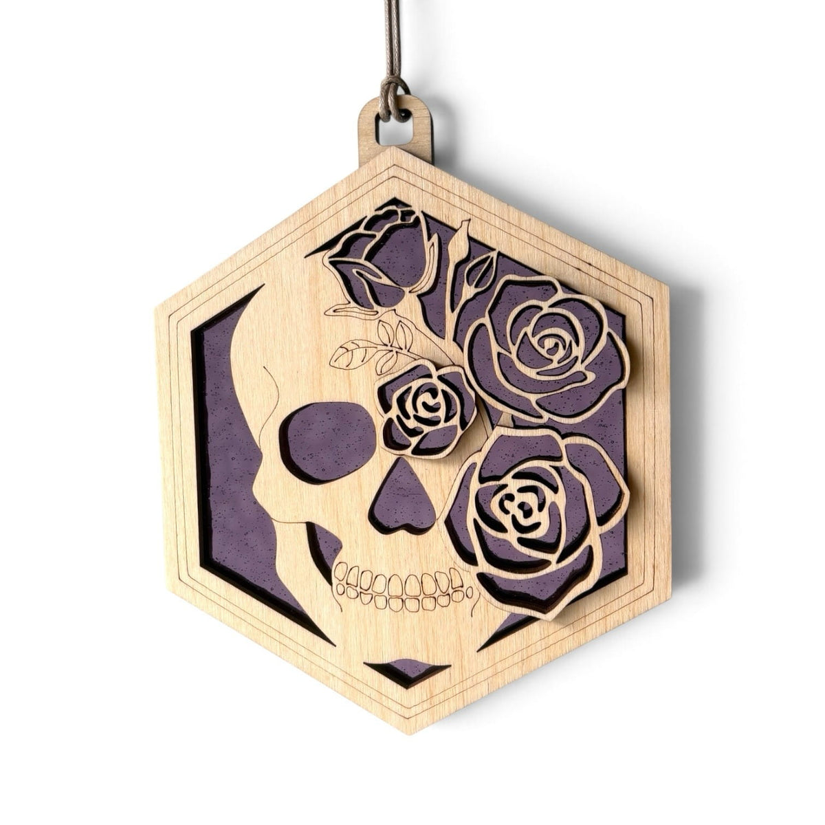 SKULL & ROSES SUNCATCHER - 6"