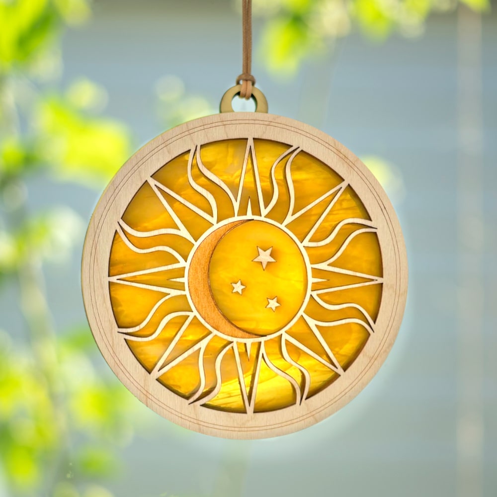 SUN & MOON CELESTIAL SUNCATCHER - 6"