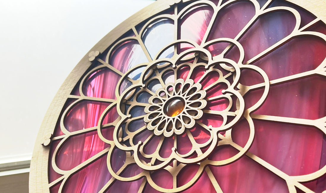 STATEMENT ROSE WINDOW (14") - french pink