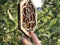 TEA ROSE SUNCATCHER - 6"