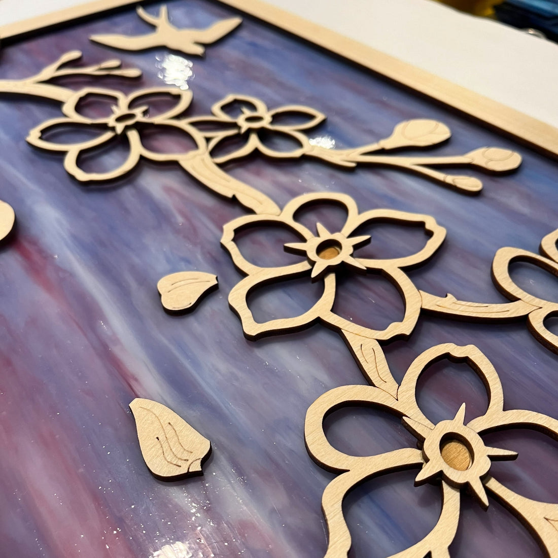 Hanami Panel HANAMI - Cherry Blossom Statement Panel – Ten2Midnight Studios LLC