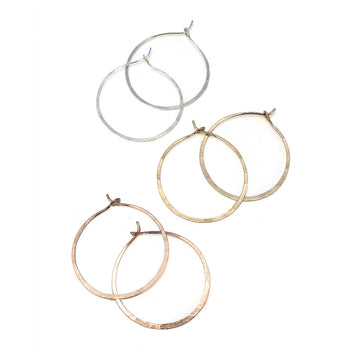 Natural Beauty | Round Hammered Hoop - LIMITED QUANTITIES