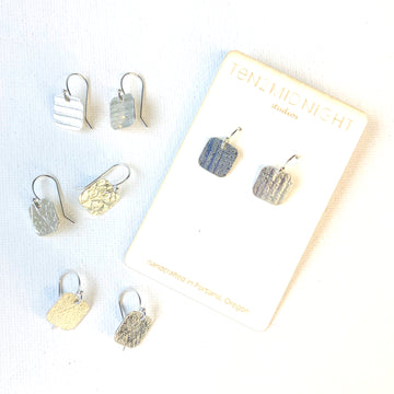 Mini Square Textured Earrings
