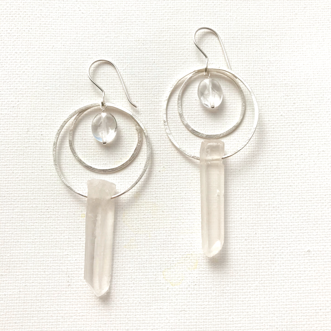 Gemstone Point Orbit Earrings | WEB SPECIAL