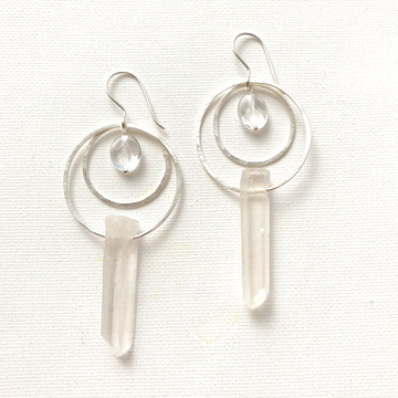 Gemstone Point Orbit Earrings | WEB SPECIAL